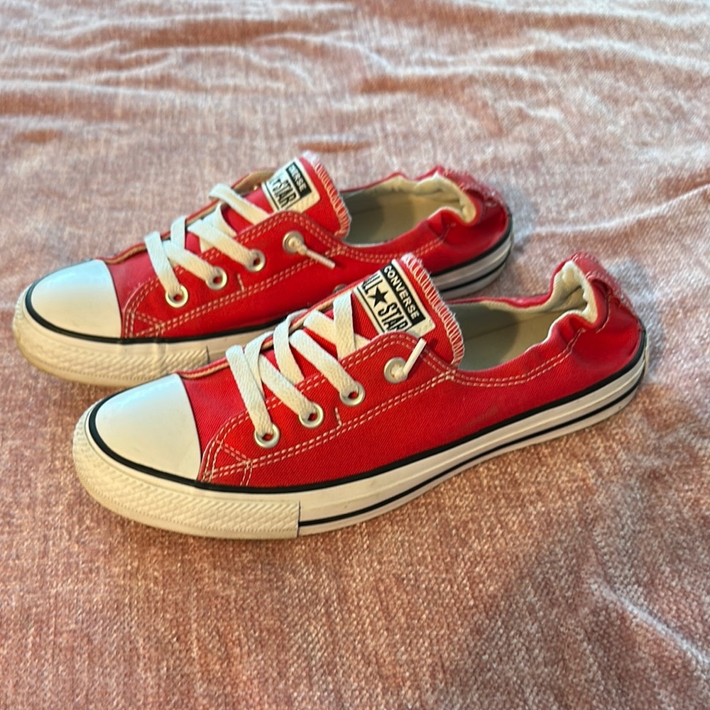 Converse Red Low-Top Sneakers